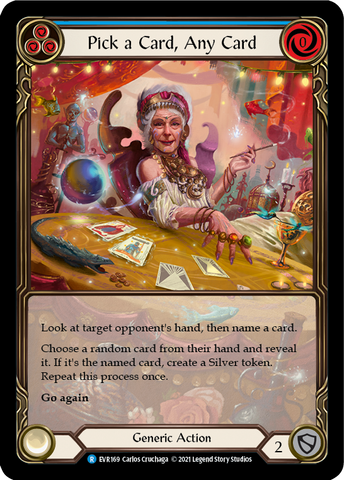 Pick a Card, Any Card (Blue) [EVR169] (Everfest) 1st Edition Extended Art Rainbow Foil 