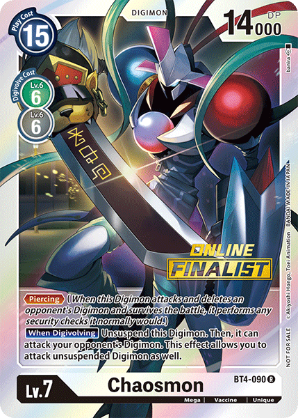 Chaosmon [BT4-090] (Online Finalist) [Great Legend Promos]