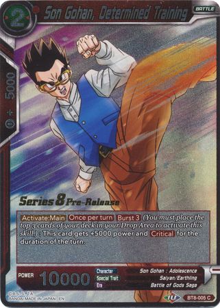 Son Gohan, Determined Training (BT8-005_PR) [Malicious Machinations Prerelease Promos] 