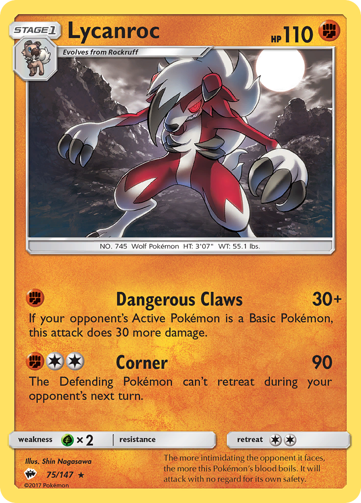 Lycanroc (75/147) [Sun &amp; Moon: Burning Shadows] 