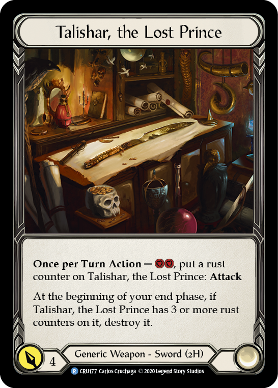 Talishar, the Lost Prince [CRU177] (Crucible of War) 1st Edition Cold Foil 