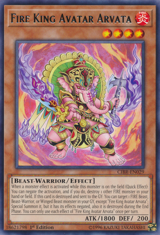 Fire King Avatar Arvata [CIBR-EN029] Rare 