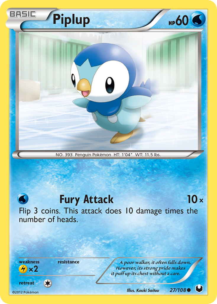 Piplup (27/108) [Black &amp; White: Dark Explorers] 