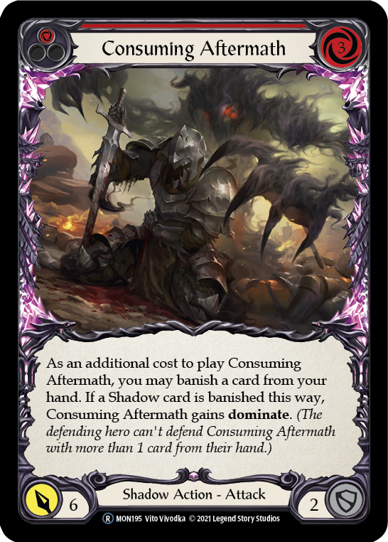 Consuming Aftermath (Red) [U-MON195-RF] (Monarch Unlimited) Unlimited Rainbow Foil 