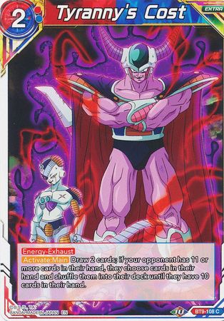 Tyranny's Cost (BT9-108) [Universal Onslaught] 