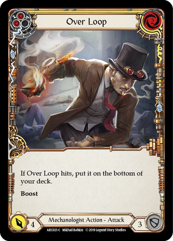 Over Loop (Yellow) [ARC021-C] (Arcane Rising) 1st Edition Rainbow Foil 
