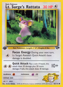 Lt. Surge's Rattata (85/132) [Gym Challenge 1st Edition] 
