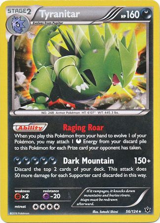 Tyranitar (56/124) (Cosmos Holo) [XY: Fates Collide] 