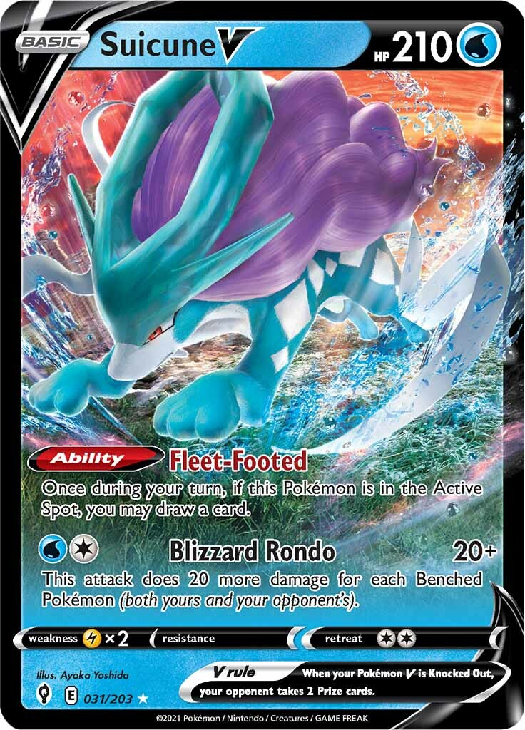 Suicune V (031/203) [Sword &amp; Shield: Evolving Skies] 