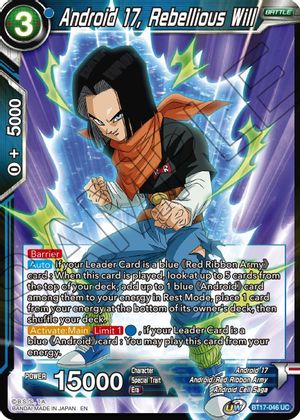Android 17, Rebellious Will (BT17-046) [Ultimate Squad] 