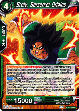 Broly, Berserker Origins (BT6-062) [Destroyer Kings] 