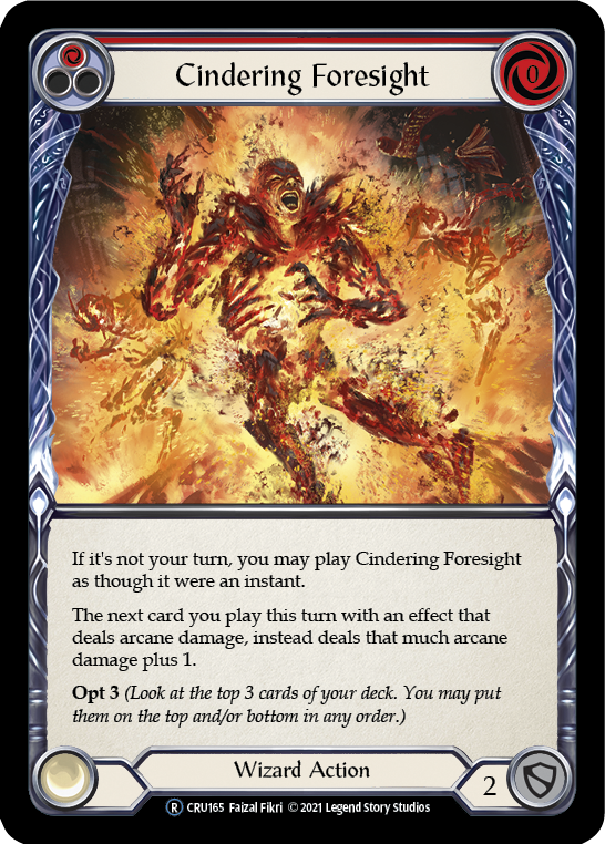 Cindering Foresight (Red) [U-CRU165] (Crucible of War Unlimited) Unlimited Rainbow Foil 