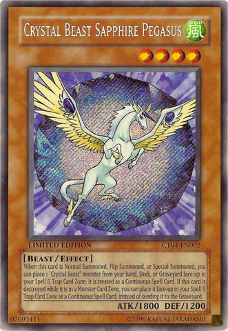 Crystal Beast Sapphire Pegasus [CT04-EN002] Secret Rare 