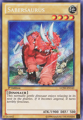 Sabersaurus [LCJW-EN143] Secret Rare 
