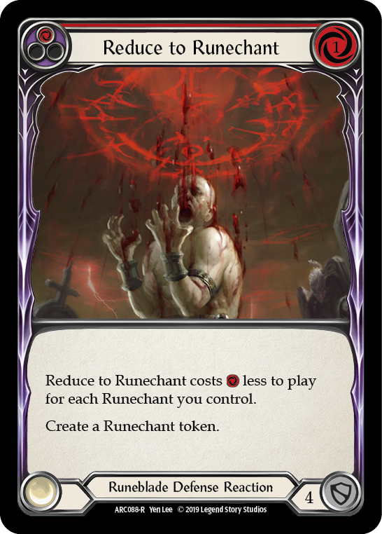 Reduce to Runechant (Red) [ARC088-R] (Arcane Rising) 1st Edition Rainbow Foil 