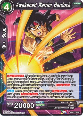 Awakened Warrior Bardock (BT3-110) [Cross Worlds] 