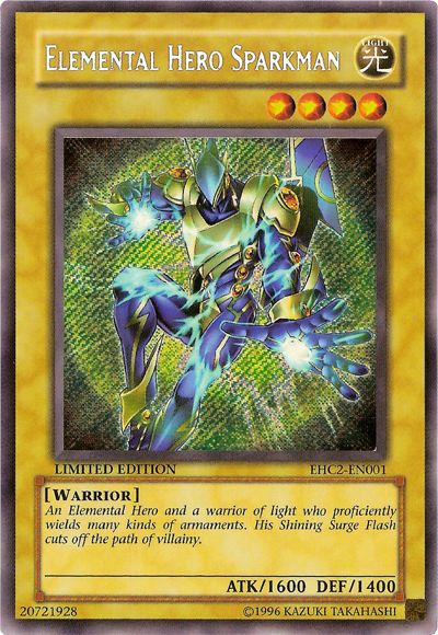 Elemental Hero Sparkman [EHC2-EN001] Secret Rare 