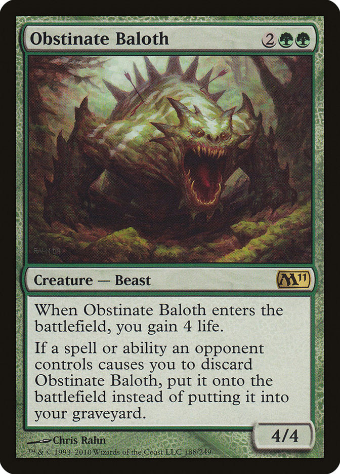 Obstinate Baloth [Magic 2011] 