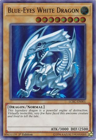 Blue-Eyes White Dragon (Version 2) [LCKC-EN001] Ultra Rare 