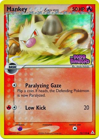 Mankey (70/110) (Delta Species) (Stamped) [EX: Holon Phantoms] 