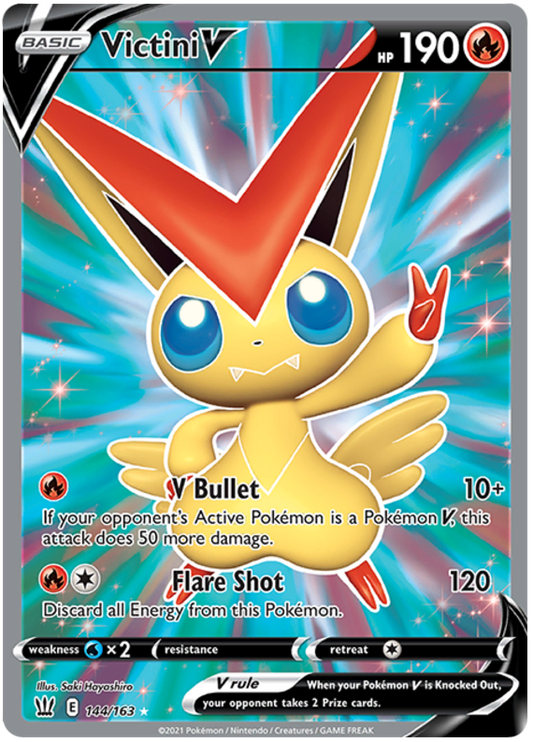 Victini V (144/163) [Sword & Shield: Battle Styles]