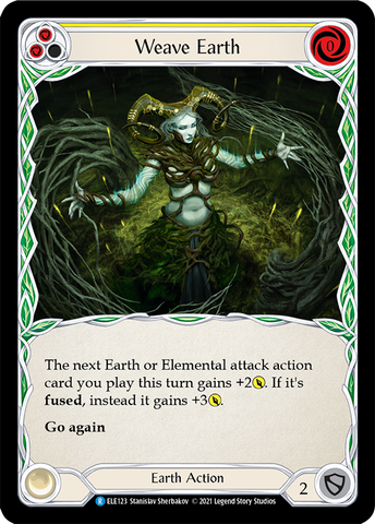 Weave Earth (Yellow) [ELE123] (Tales of Aria) 1st Edition Rainbow Foil 