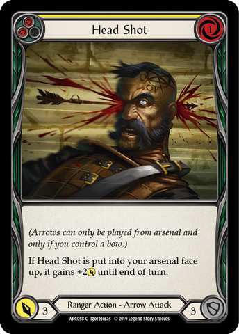 Head Shot (Yellow) [ARC058-C] (Arcane Rising) 1st Edition Rainbow Foil 