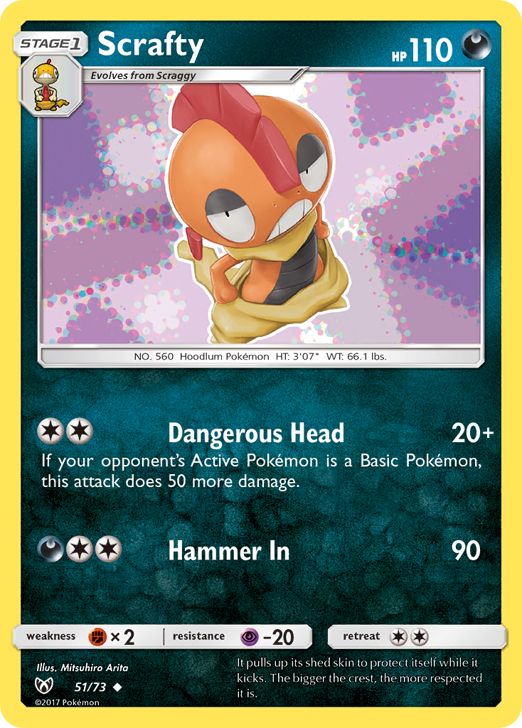 Scrafty (51/73) [Sun &amp; Moon: Shining Legends] 