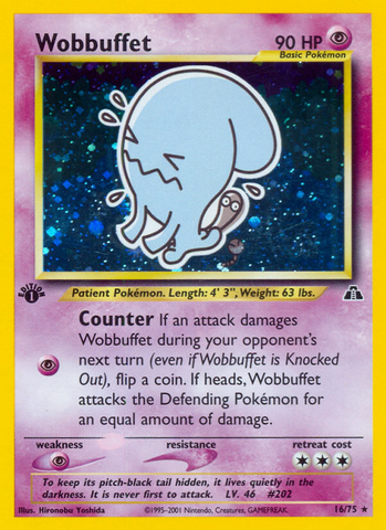 Wobbuffet (16/75) [Neo Discovery 1st Edition] 