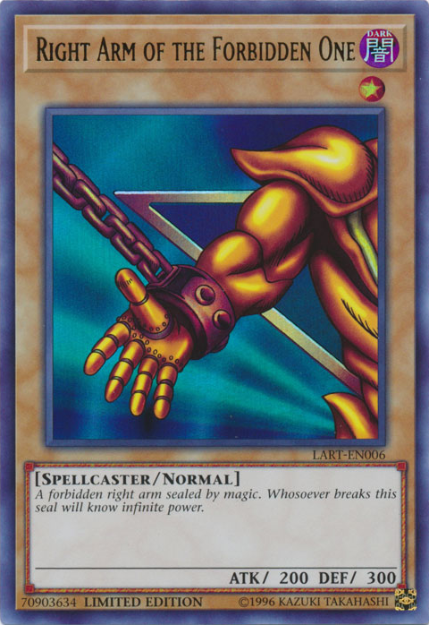 Right Arm of the Forbidden One [LART-EN006] Ultra Rare 