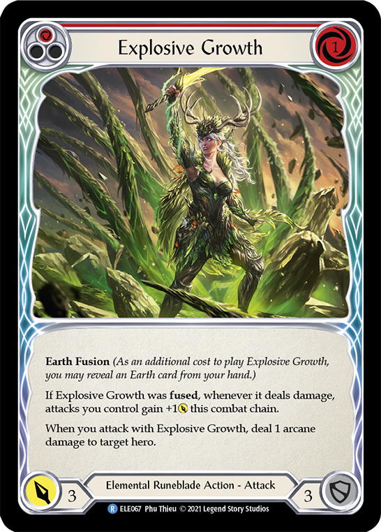 Explosive Growth (Red) [ELE067] (Tales of Aria) 1st Edition Rainbow Foil 