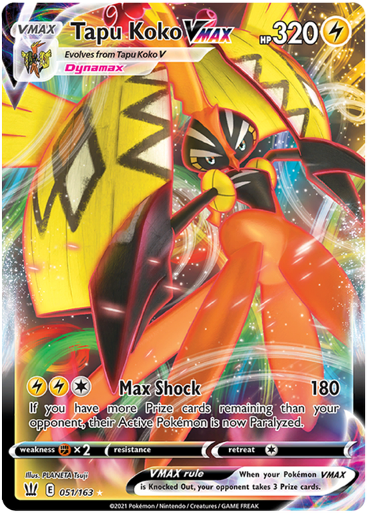 Tapu Koko VMAX (051/163) [Sword & Shield: Battle Styles]