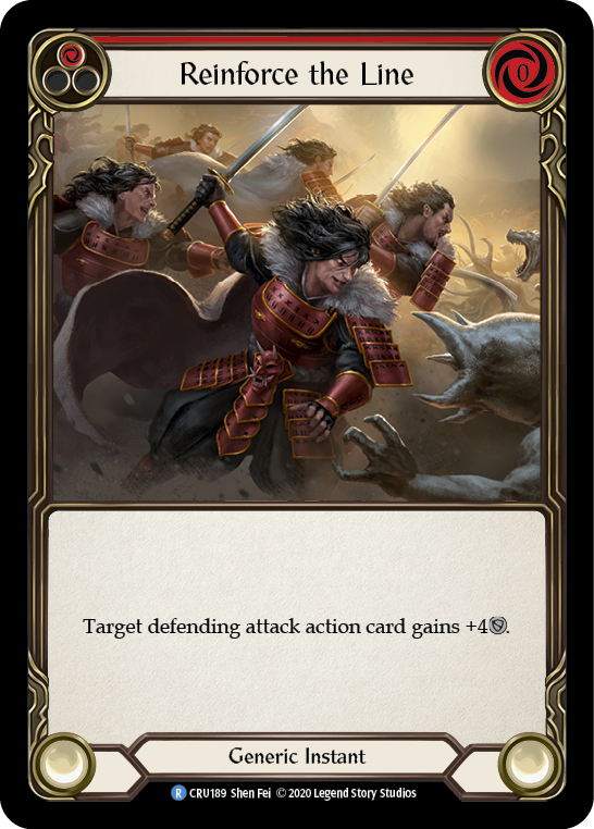 Reinforce the Line (Red) [CRU189] (Crucible of War) 1st Edition Rainbow Foil 