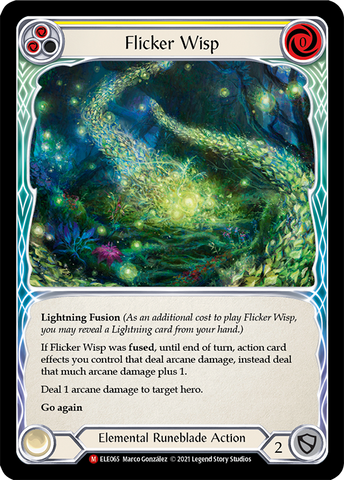 Flicker Wisp [ELE065] (Tales of Aria) 1st Edition Rainbow Foil 