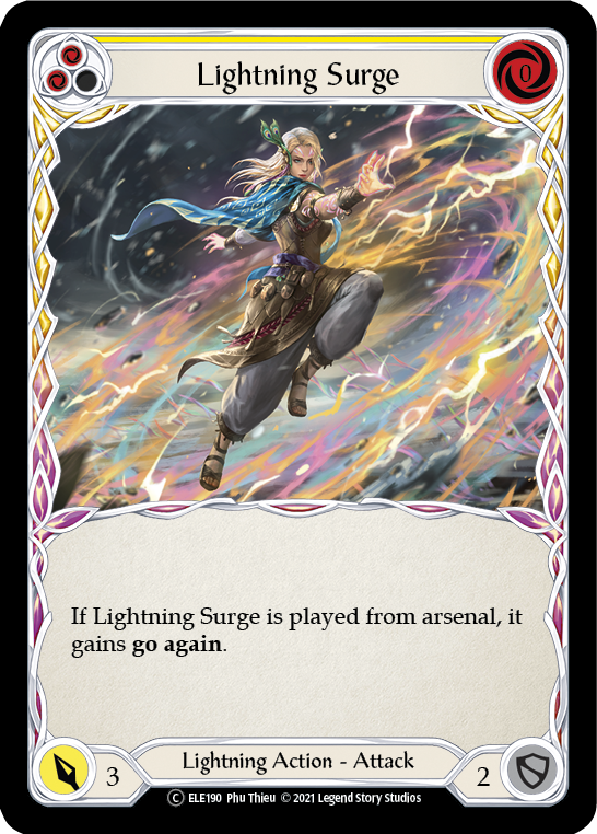 Lightning Surge (Yellow) [U-ELE190] (Tales of Aria Unlimited) Unlimited Rainbow Foil 