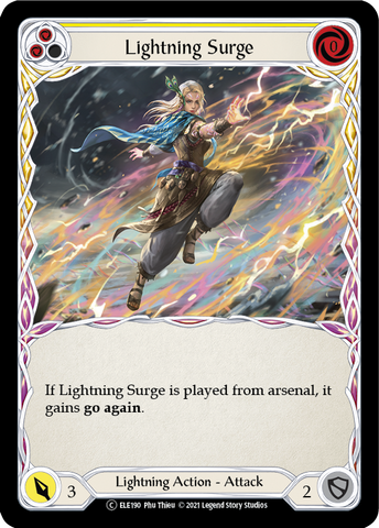 Lightning Surge (Yellow) [U-ELE190] (Tales of Aria Unlimited) Unlimited Normal 