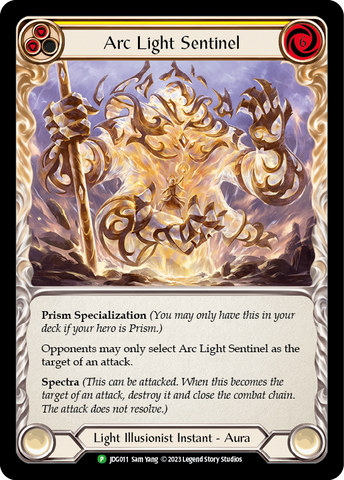 Arc Light Sentinel (Yellow) [JDG011] (Promo) Cold Foil 