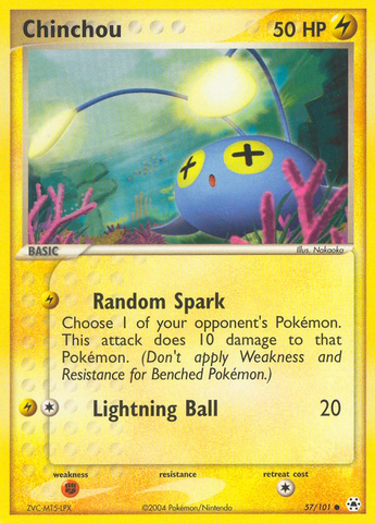 Chinchou (57/101) [EX: Hidden Legends] 