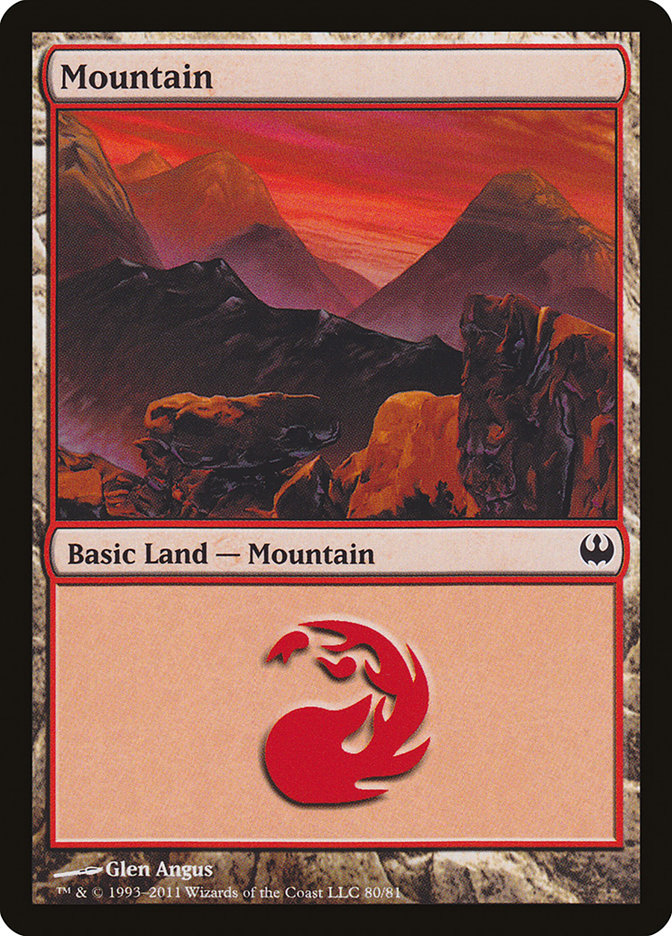 Mountain (80) [Duel Decks: Knights vs. Dragons] 