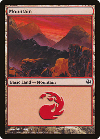 Mountain (80) [Duel Decks: Knights vs. Dragons] 