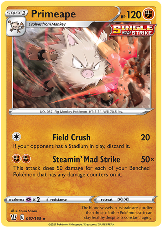 Primeape (067/163) [Sword & Shield: Battle Styles]