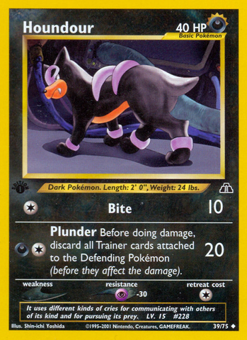 Houndour (39/75) [Neo Discovery 1st Edition] 