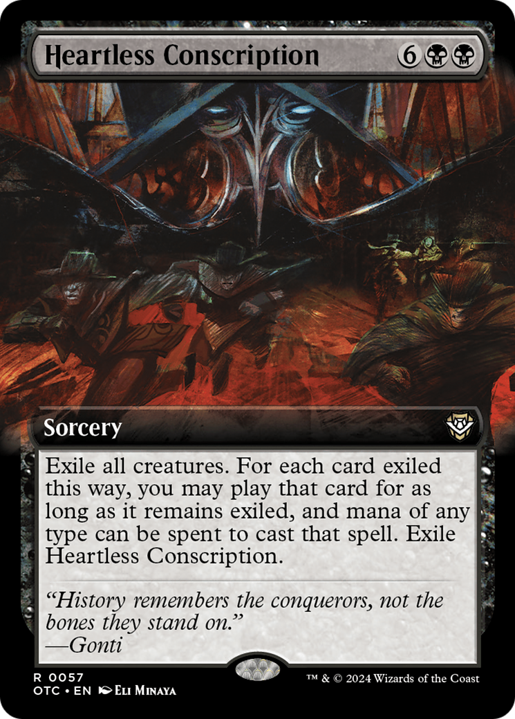 Heartless Conscription (Extended Art) [Outlaws of Thunder Junction Commander] 