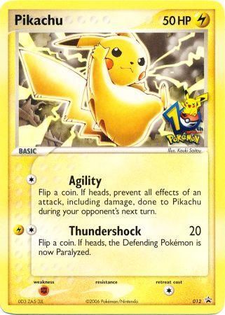 Pikachu (012) (10th Anniversary Promo) [Miscellaneous Cards] 