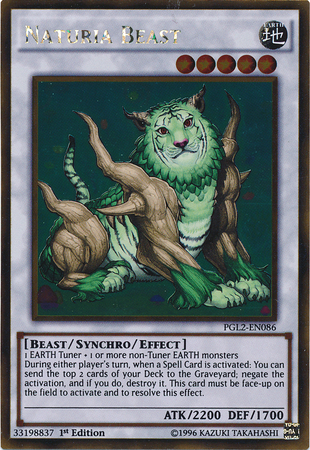 Naturia Beast [PGL2-EN086] Gold Rare 