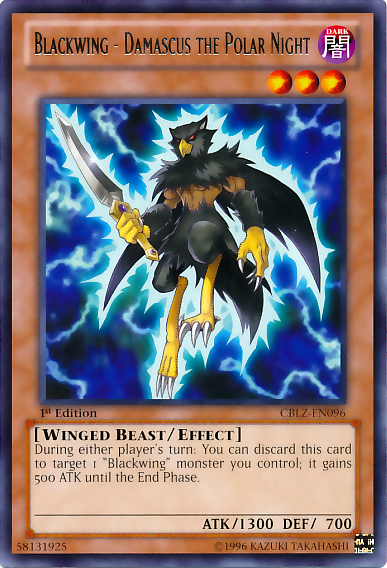 Blackwing - Damascus the Polar Night [CBLZ-EN096] Rare 