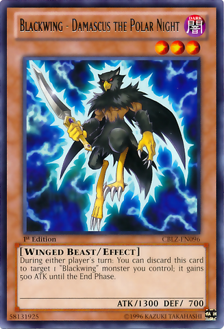Blackwing - Damascus the Polar Night [CBLZ-EN096] Rare 