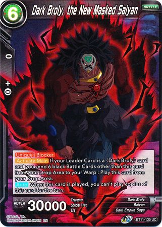 Dark Broly, the New Masked Saiyan (BT11-135) [Vermilion Bloodline 2nd Edition] 