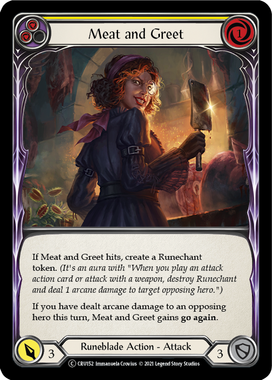 Meat and Greet (Yellow) [U-CRU152] (Crucible of War Unlimited) Unlimited Rainbow Foil 