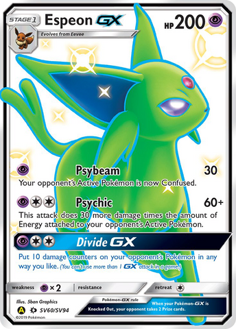 Espeon GX (SV60/SV94) [Sun &amp; Moon: Hidden Fates - Shiny Vault] 